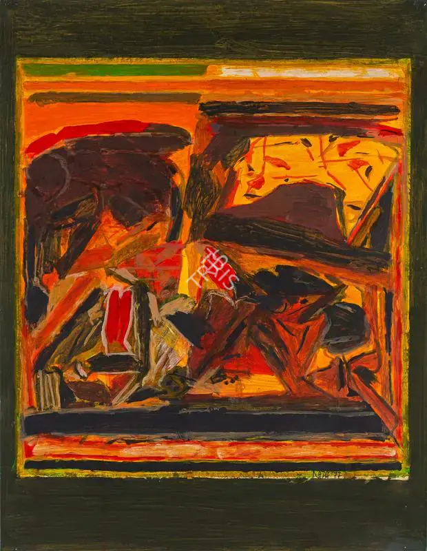 Raza, S.H. (Artist). Rajasthan. Acrylic on paper, 1977 | Painting | FineArts | 00594616