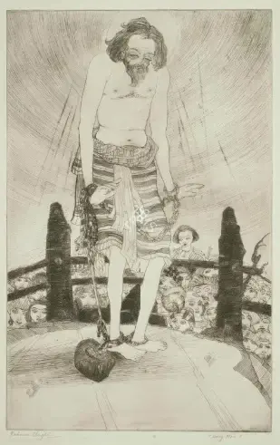 Chughtai, M.A.R. (Artist). Holy Man, n.d. | Graphic Art