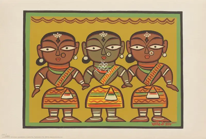 Roy, Jamini (Artist). Untitled (Tribal Women), n.d. | Graphic Art