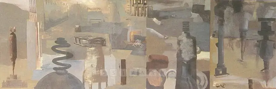 Sharma, Nataraj (Artist). Machine Parts/Landscape, n.d. | Painting