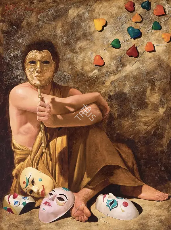 Sharma, Vijender (Artist). Game of Love - I. Oil on canvas, 2013 | Painting | FineArts | 00603884