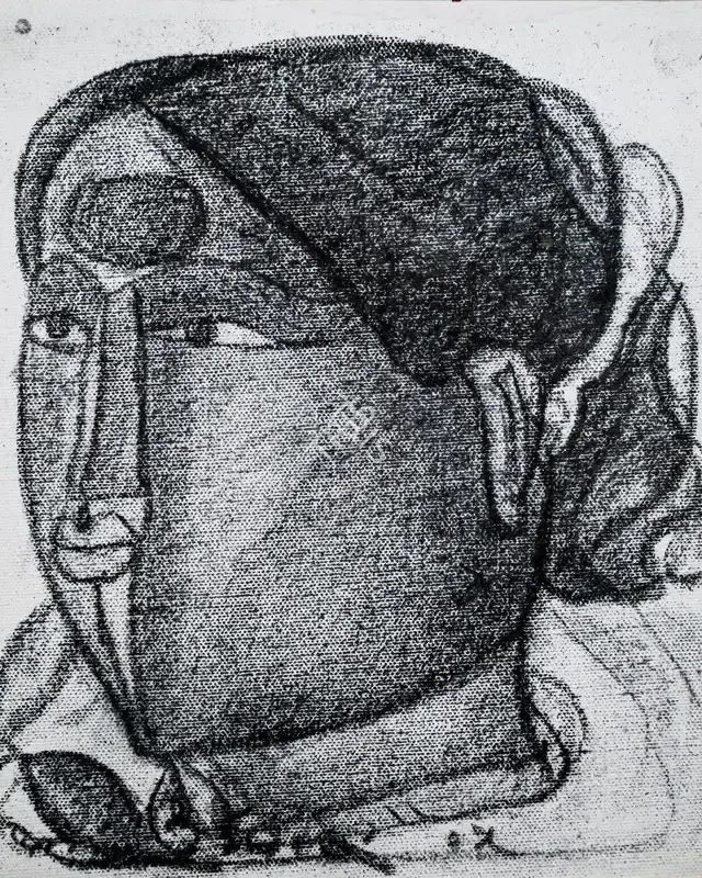 Vaikuntam, Thota (Artist). Untitled. Charcoal on canvas, 2005 | Painting | FineArts | 00355558