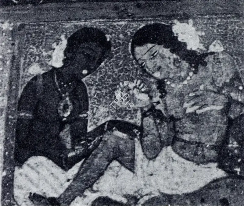 Sher-Gil, Amrita (Artist). Deatil of Ajanta Fresco. Fresco, n.d. | Marg, March 1972 | Painting | FineArts | 00674481