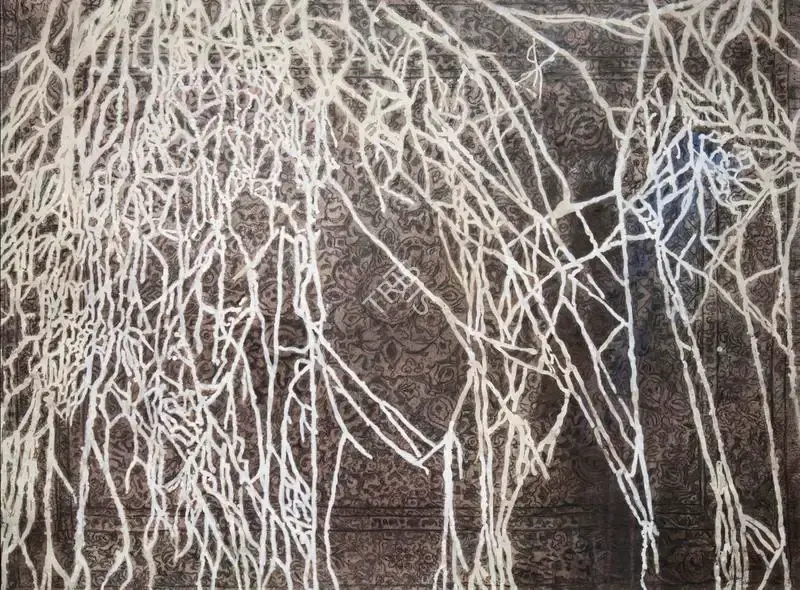 Iranna, G.R. (Artist). Roots Under the Carpet. Mixed media on paper, n.d. | Painting | FineArts | 00337040