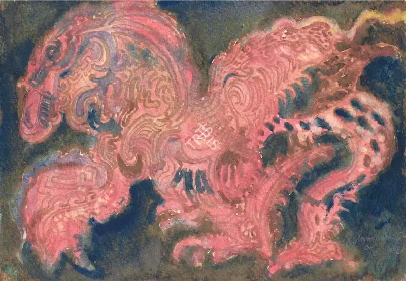 Tagore, Rabindranath (Artist). Untitled (Dragon), n.d. | Painting
