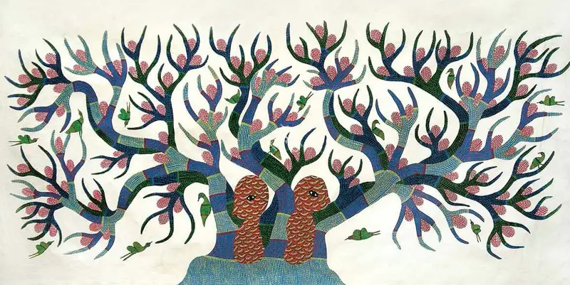 Shyam, Jangarh Singh (Artist). Untitled. Gouache on paper pasted on canvas, 1997 | Painting | FineArts | 00645984