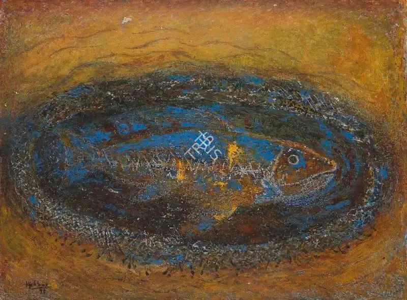 Hebbar, K.K. (Artist). Untitled. Oil on canvas, 1970 | Painting  | 00867515