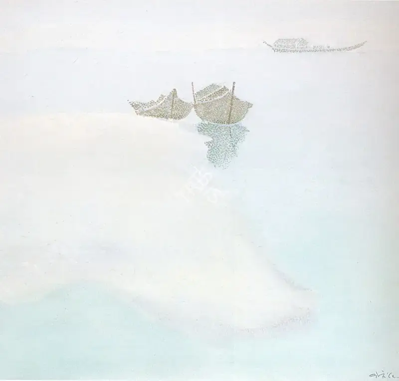 Bendre, N.S. (Artist). Boats on the Brahmaputra, n.d. | Painting