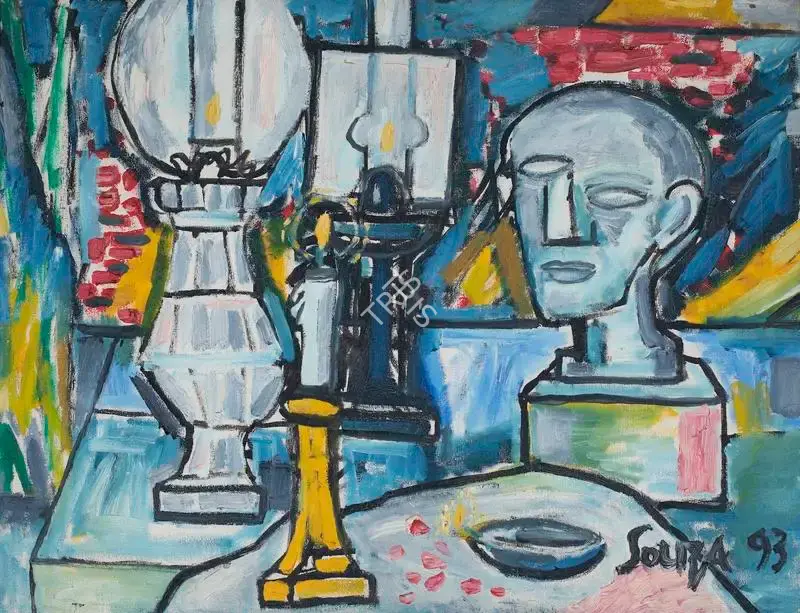 Souza, F.N. (Artist). Still Life with Lamps, 1993 | Painting