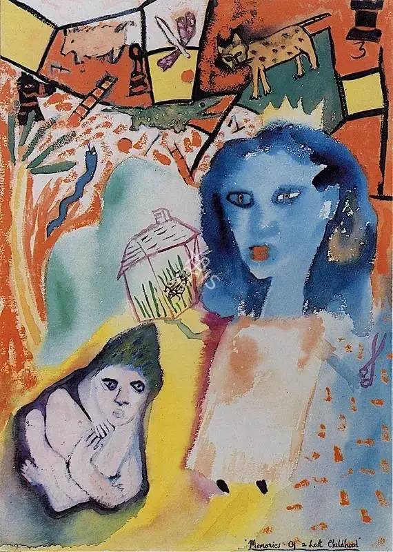Rodwittiya, Rekha (Artist). Memories of a Lost Childhood. 1988 | Art Heritage 9, 1989-1990 | Painting | FineArts | 00530308