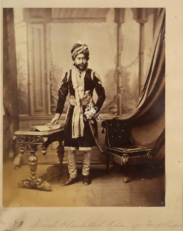 Studio Bourne & Shepherd (Photographic Studio). H.H. Nawab Obaidullah Khan of Tonk Rajpoot. Albumen print pasted on mount, n.d. | Antiquarian Photograph | Photography | 00115085