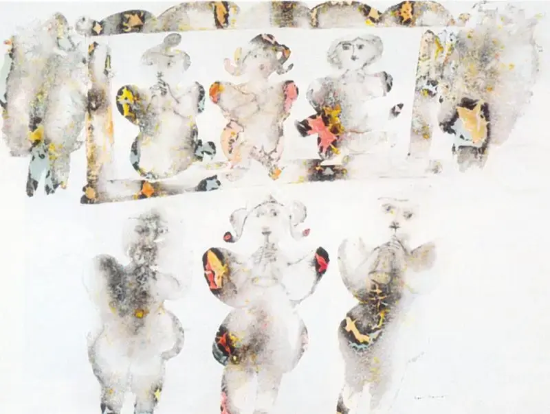 Burman, Sakti (Artist). Untitled. Pen and ink and watercolour on paper, c.1984 | Painting | FineArts | 00374101