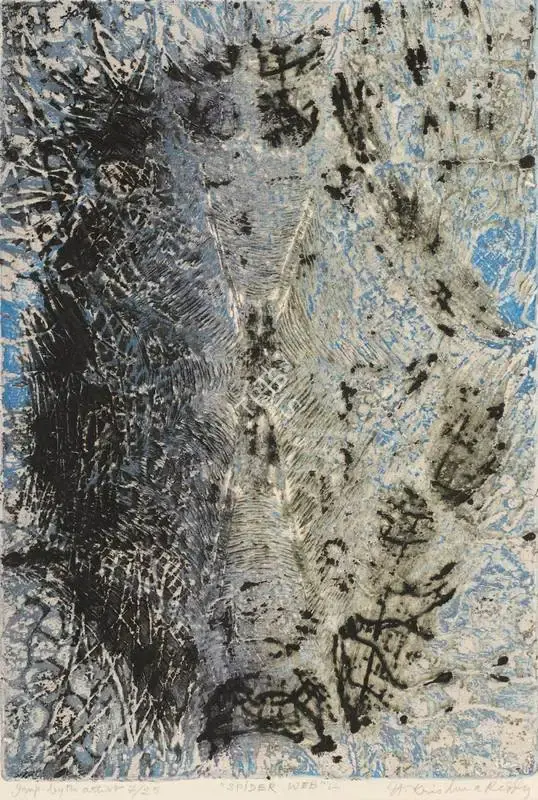 Reddy, Krishna (Artist). Spider's Web. Intaglio on paper, 1964 | Graphics Art  | 00860047