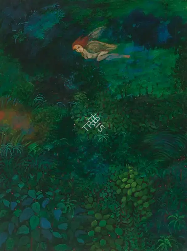 Pal, Gogi Saroj (Artist). Untitled (Angel in Landscape), n.d. | Painting