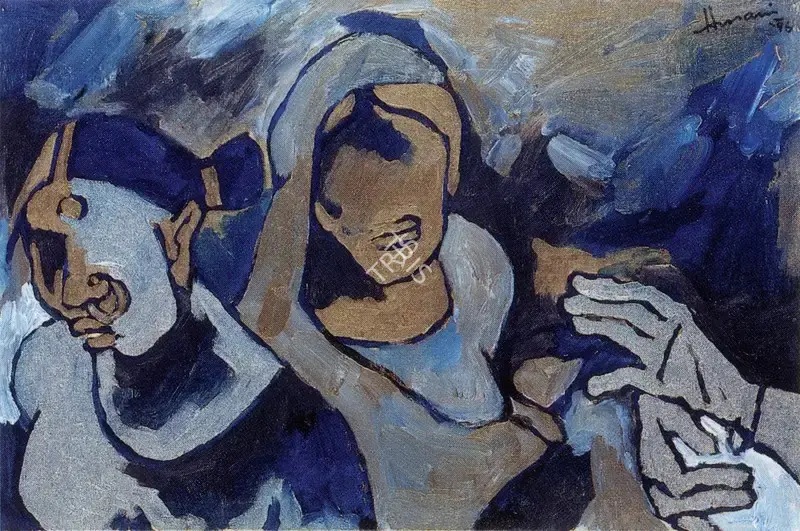 Husain, M.F. (Artist). Noor Bibi's Helping Hand, 1996 | Painting