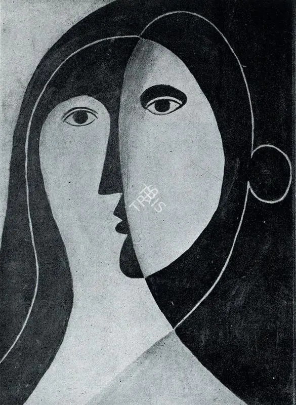 Keyt, George (Artist). Head Composition. 1936 | Marg, April 1947 | Painting | FineArts | 00673702