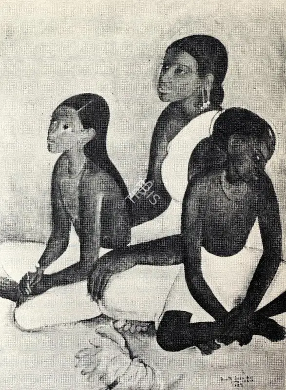 Sher-Gil, Amrita (Artist). Banana Sellers. Oil, 1937 | Journal of Arts & Ideas, March 1995 | Painting | Scholarship | 00676890