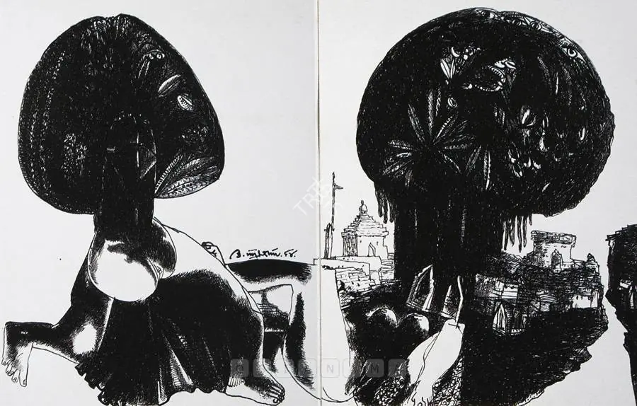 Goud, K. Laxma (Artist). Untitled, 1994 | Drawing