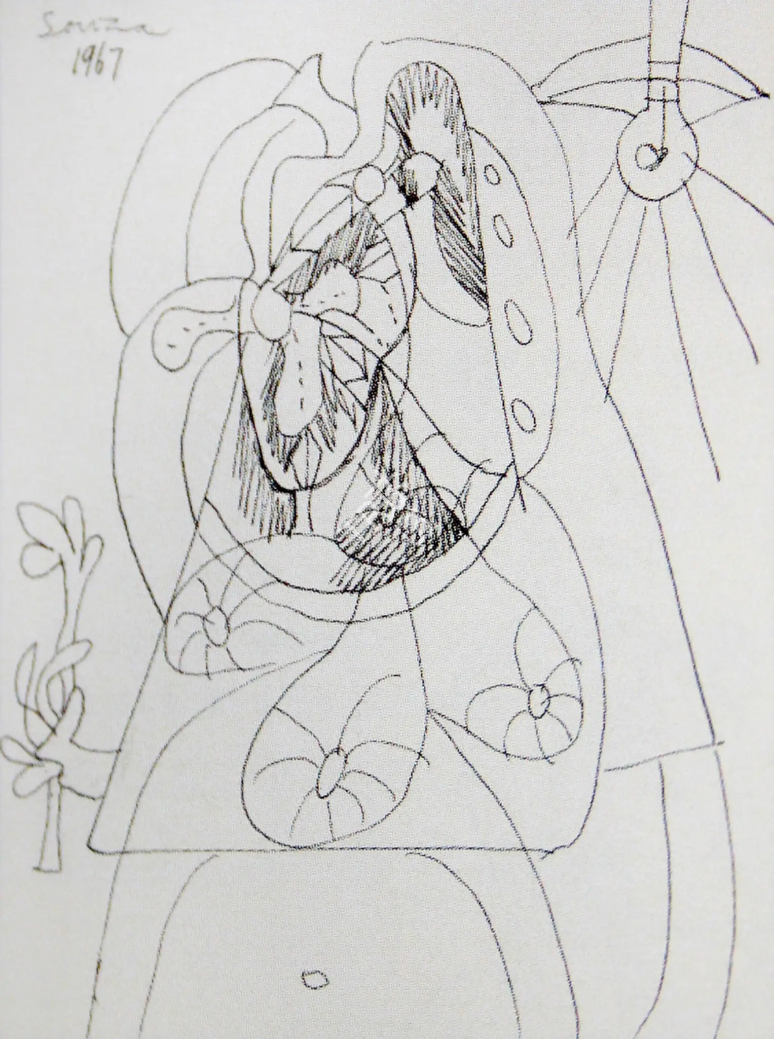 Souza, F.N. (Artist). Untitled, 1967 | Drawing