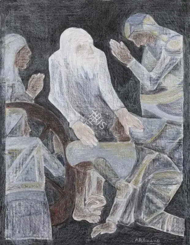Khanna, Krishen (Artist). Untitled (Benediction), n.d. | Painting