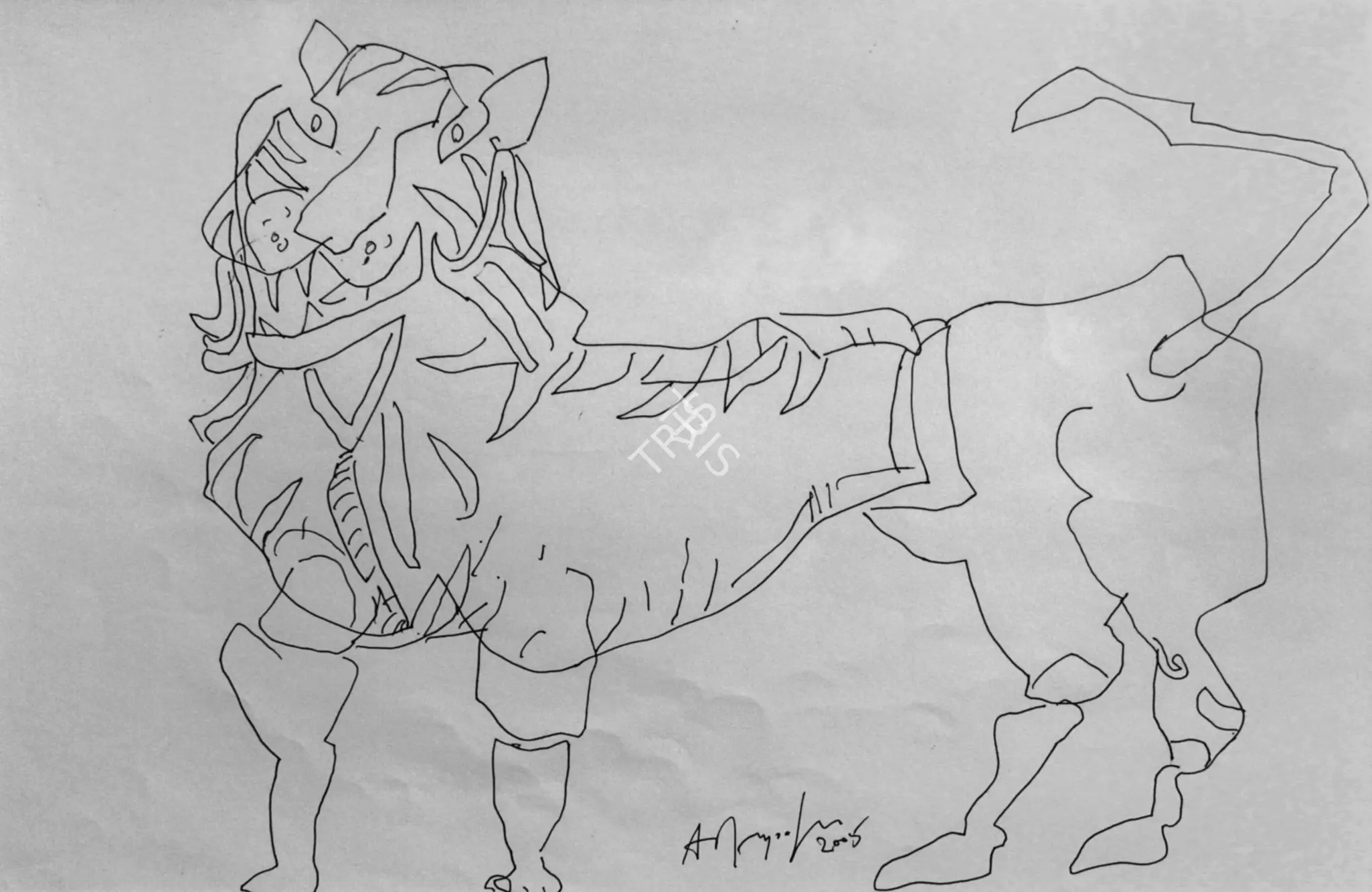 Adimoolam, K.M. (Artist). Untitled. Pen on paper, 2005 | Drawing | FineArts | 00899782