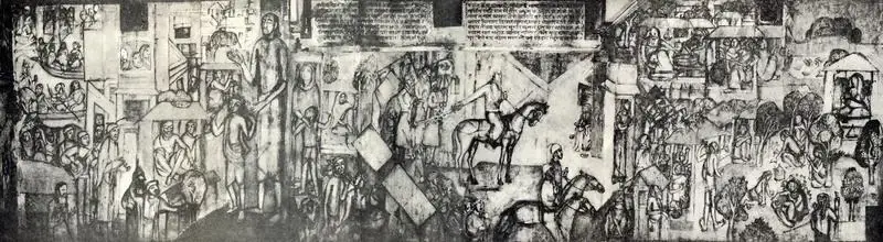 Mukherjee, B.B. (Artist). Medieval Saints, 1947-1948 | Painting