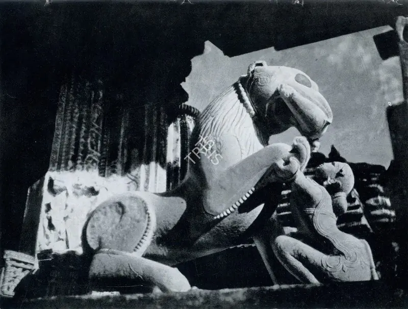 Burnier, Raymond (Photographer). The Lion and Man, n.d. | Sculpture