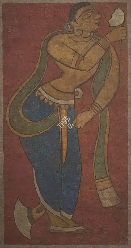 Roy, Jamini (Artist). Untitled (Lady With Flower), n.d. | Painting