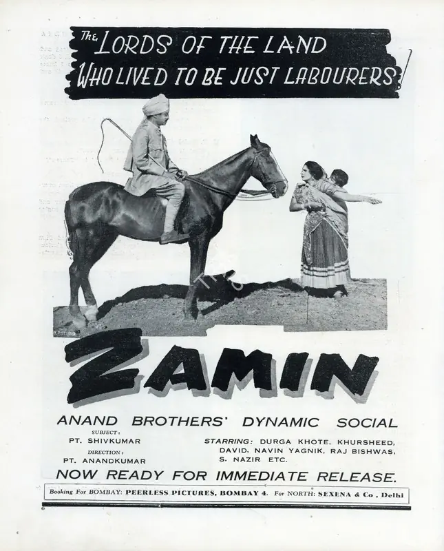 Kumar, Pandit Shiv (Producer), Zamin, 1943 | Advertisement