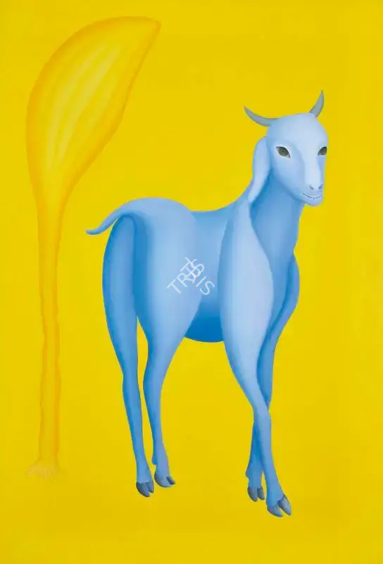 Bawa, Manjit (Artist). Untitled (Goat and Tree), 2002 | Painting