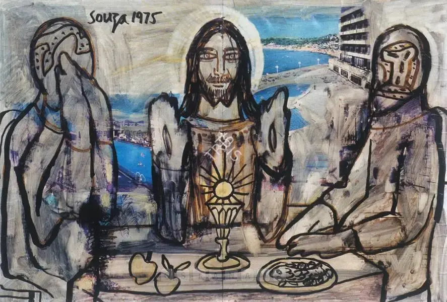 Souza, F.N. (Artist). Supper at Emmaus, 1975 | Painting