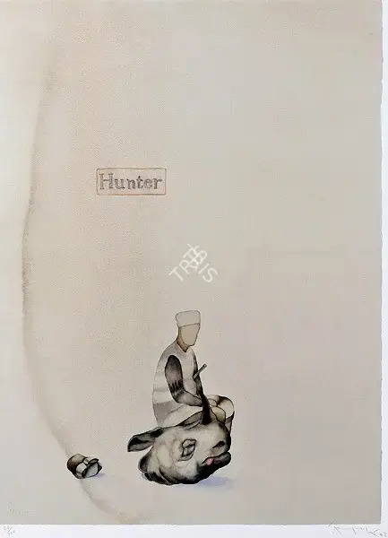 Dodiya, Atul (Artist). Hunter. Digital Print on archival paper, 2008 | Print | FineArts | 00900662