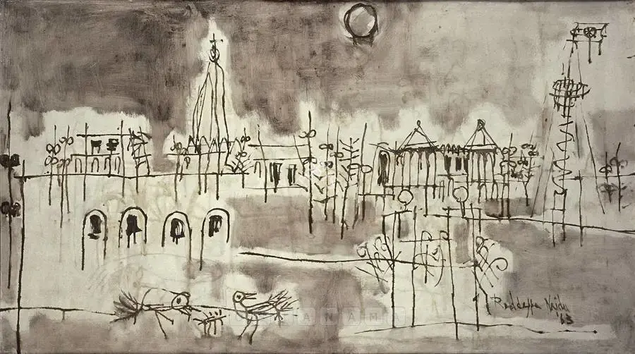 Naidu, Reddeppa (Artist). Cathedral, 1963 | Painting