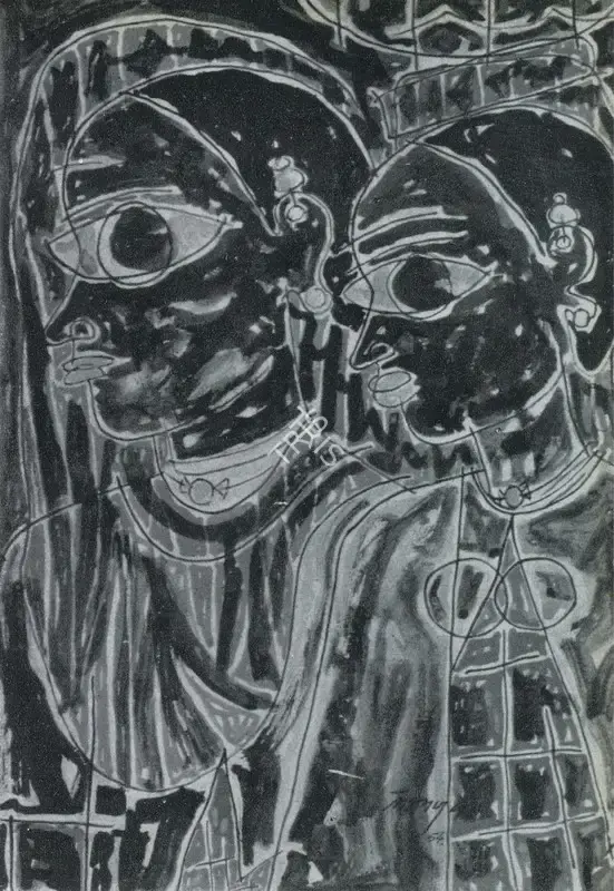 Pai, Laxman (Artist). Life, 1952 | Painting
