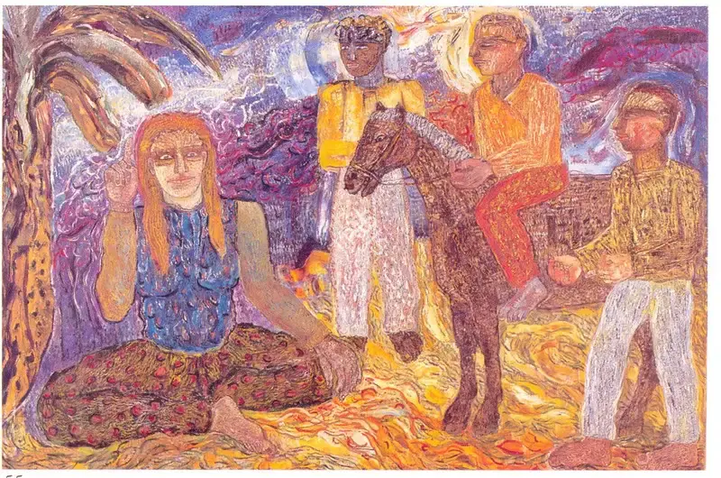 Chakravarty, Jayashree (Artist). The Fortune Teller, 1988 | Painting