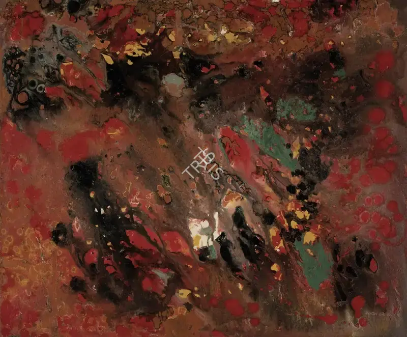 Dave, Shanti (Artist). Untitled. Oil and enamel on plywood, 1959 | Painting | EconomicsArt | 00869196