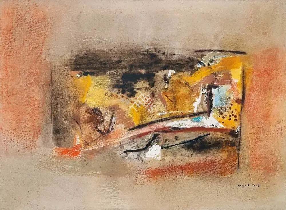 Shreshtha, Laxman (Artist). Untitled. Acrylic and pastel on paper, 2002 | Painting | FineArts | 00357212