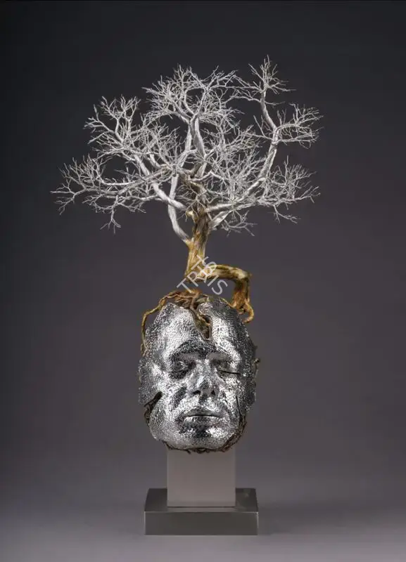 Singh, Dhananjay (Artist). You Are Within Me-10. Stainless steel wire and bronze with patina, 2021 | Sculpture | FineArts | 00416859