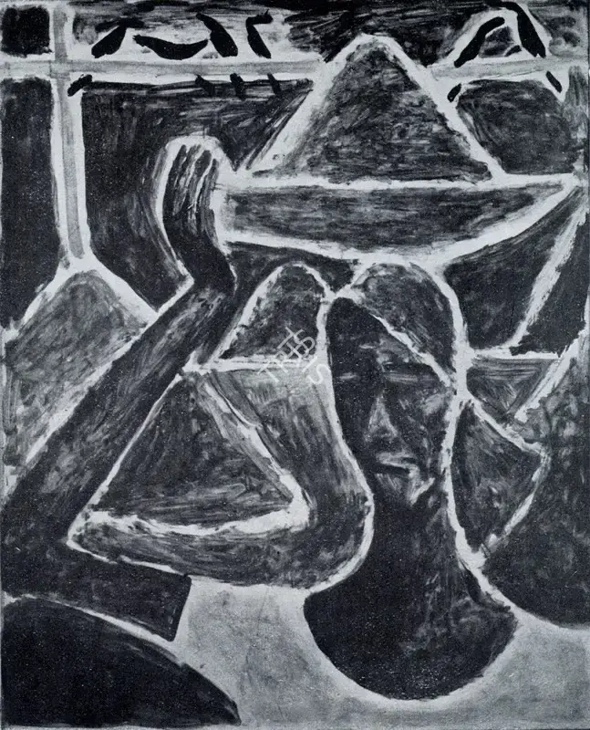 Collette, Aubrey (Artist). Pyramids, n.d. | Painting