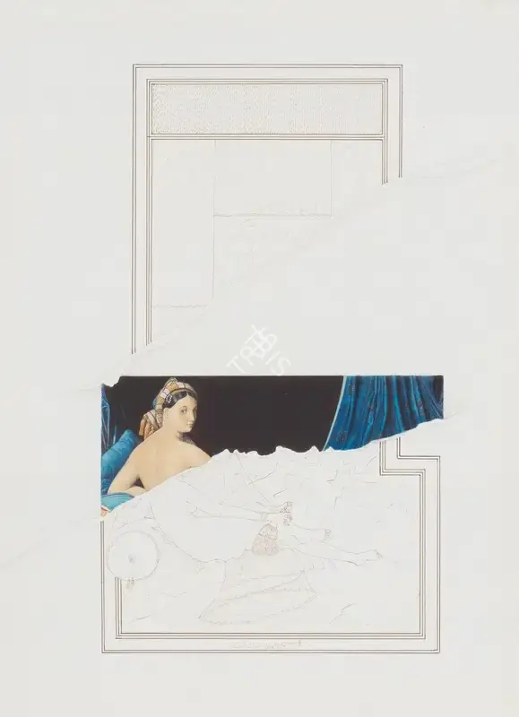 Ahmed, Waseem (Artist). Untitled (Woman). Watercolour and pen on paper, framed, 2011 | Painting | EconomicsArt | 00871223