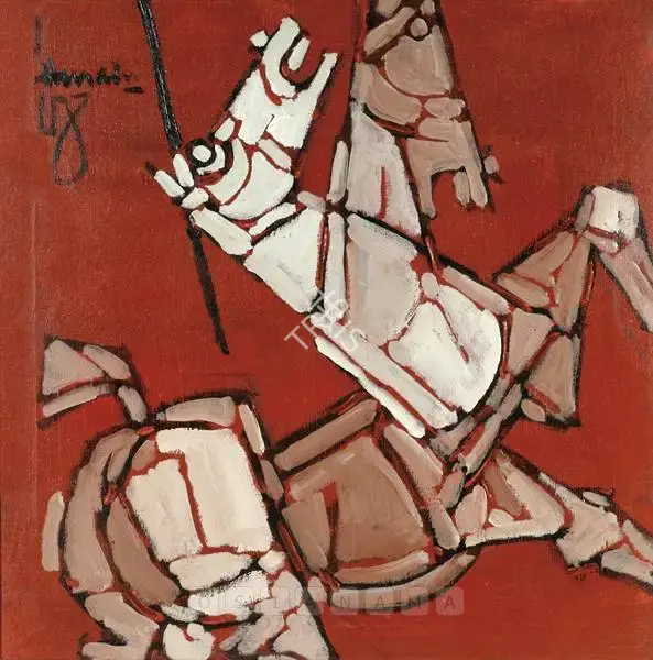 Husain, M.F. (Artist). Horses Series, early 1980s | Painting