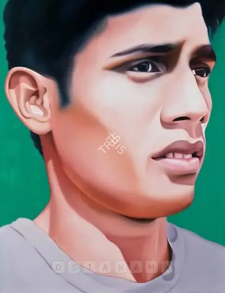 Komu, Riyas (Artist). Mystic Marginal Walls (Untold Stories, Football Painting - 5), 2008 | Painting