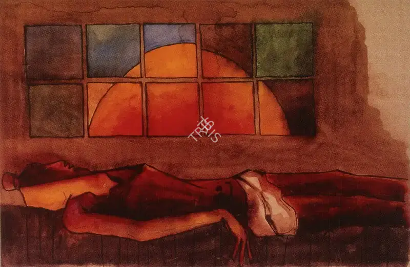 Husain, M.F. (Artist). Bhishma - 10th Day Kurukshetra, n.d. | Painting