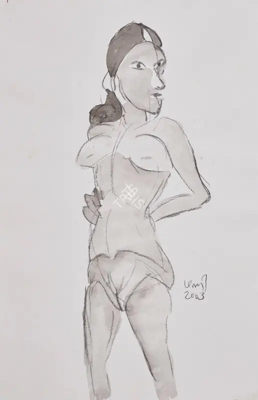 Souza, F.N. (Artist). Untitled (Lady), 2003 | Drawing