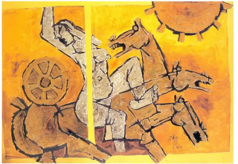 Husain, M.F. (Artist). Untitled, 1973 | Painting