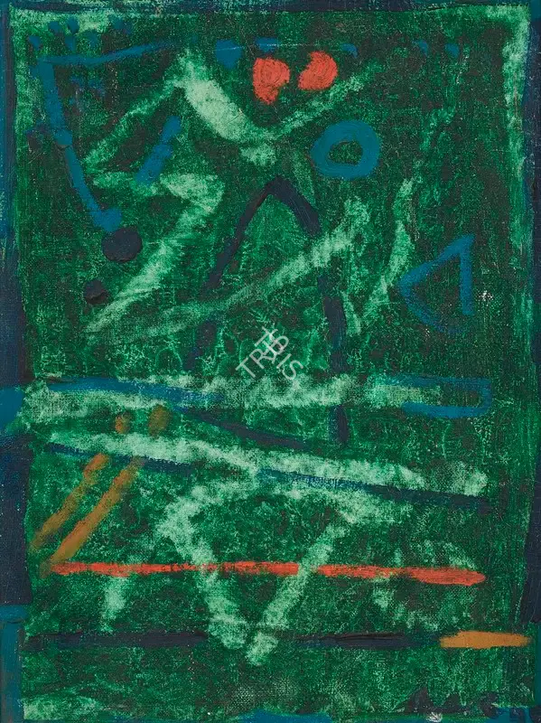 Kudallur, Achutan (Artist). Untitled. Oil on canvas, 1995 | Painting | EconomicsArt | 00869804