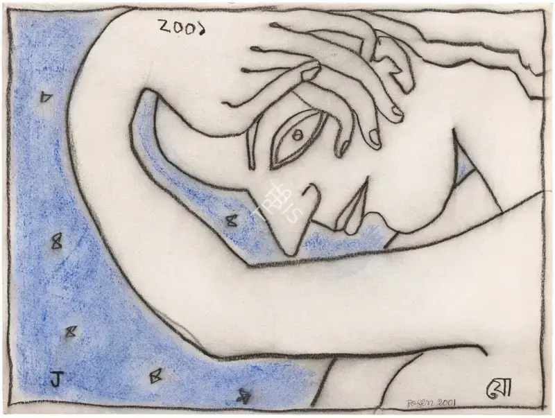 Chowdhury, Jogen (Artist). Untitled (Woman), 2001 | Painting