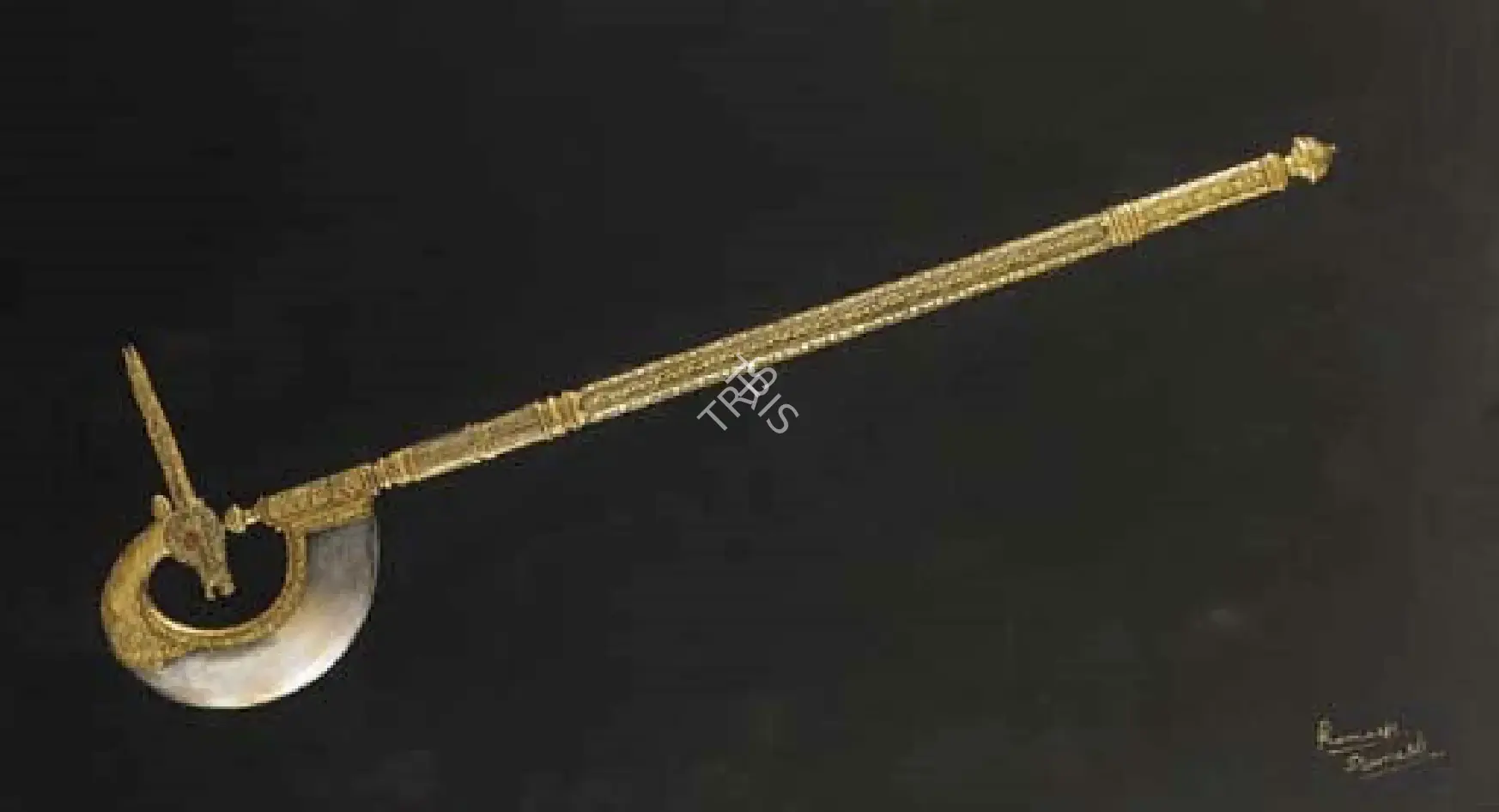 Sharma, Ramesh (Artist). Deers Head Axe, n.d. | Painting