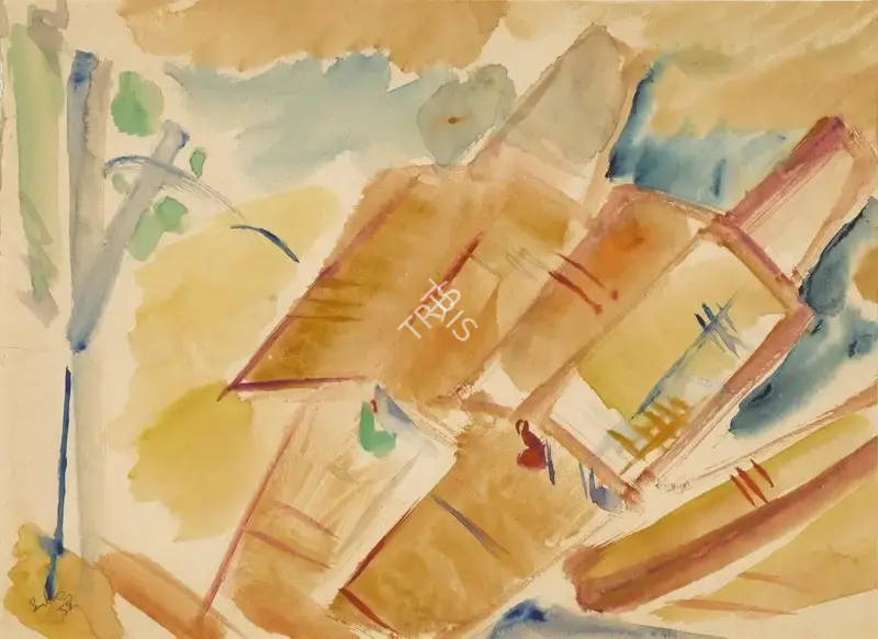 Chaudhuri, Sankho (Artist). Untitled. Watercolour on paper, 1958 | Painting | FineArts | 00604827