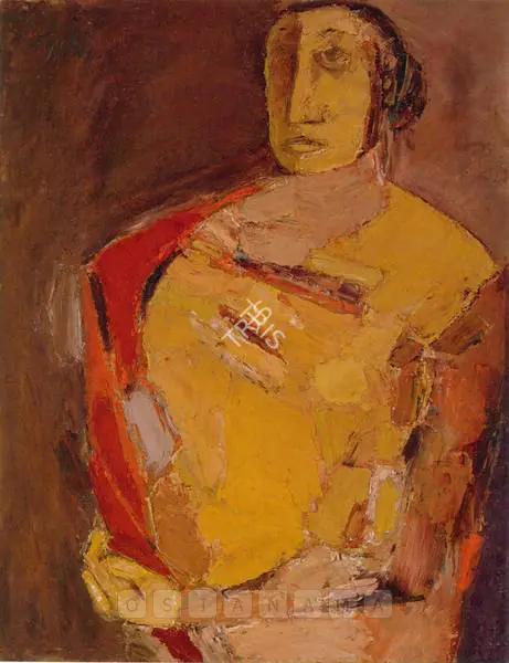 Mehta, Tyeb (Artist). Red Shawl, 1961 | Painting